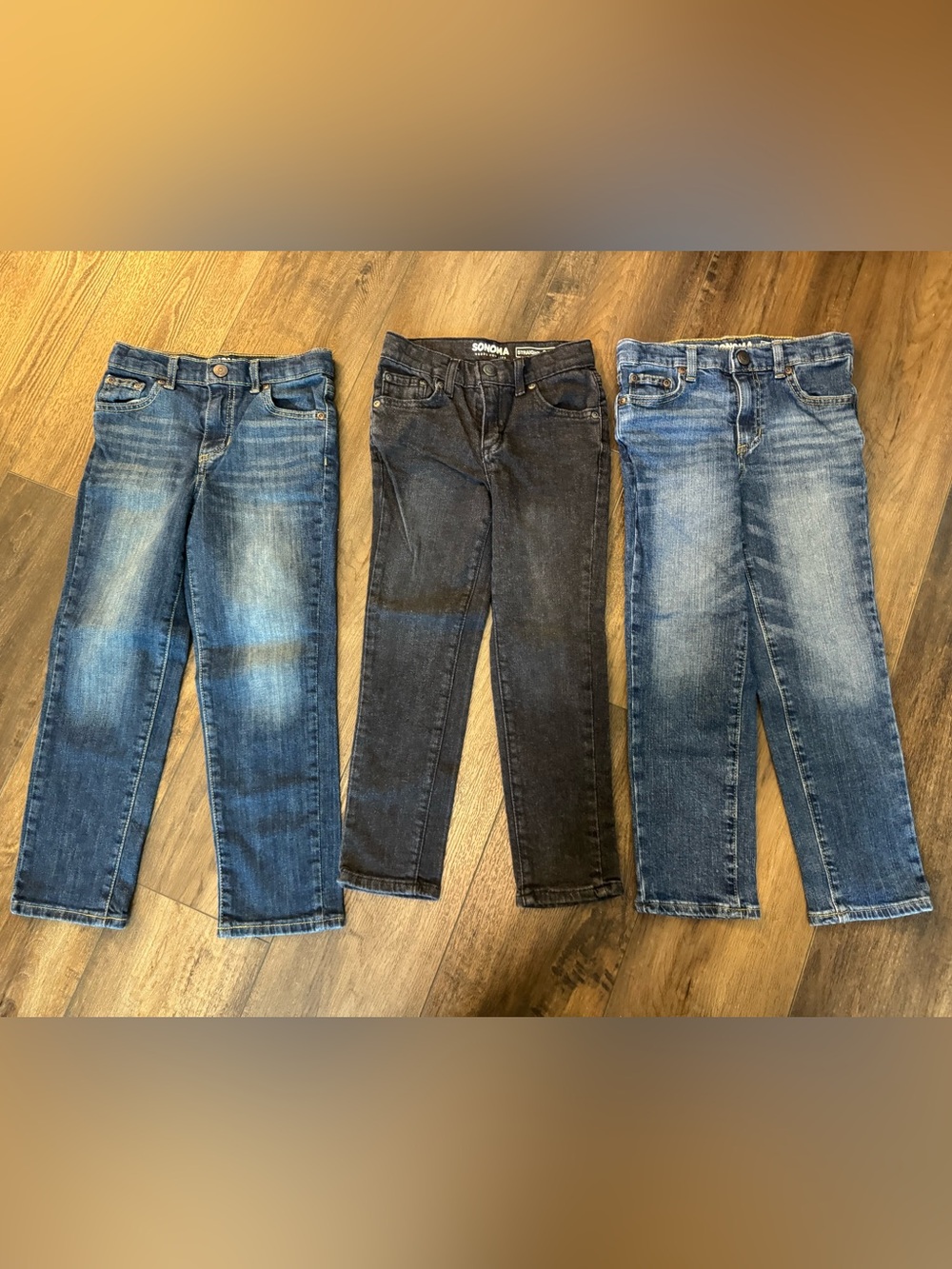 3 Pairs SONOMA Jeans Boys Size 6 straight fit